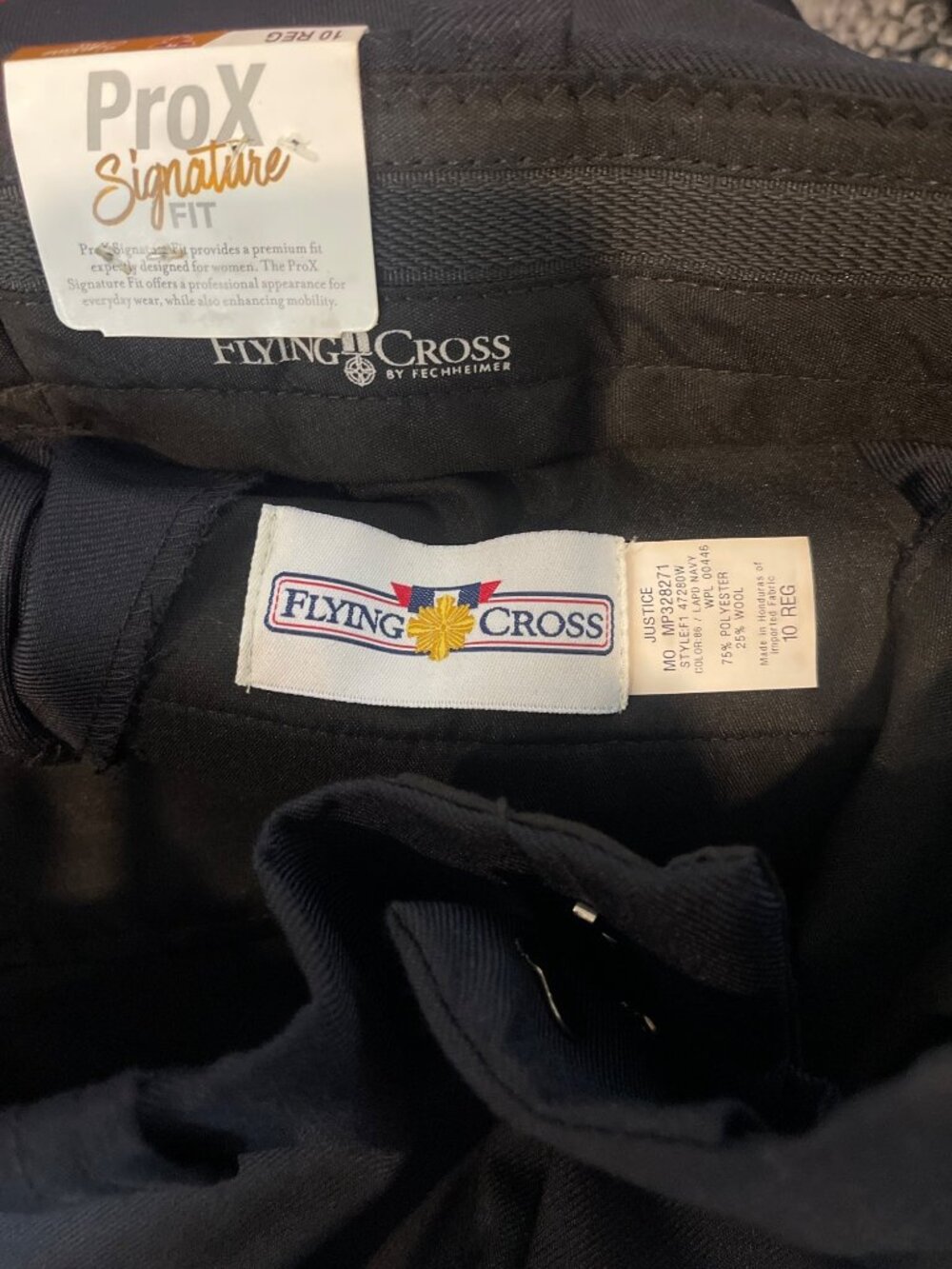 NWT Flying Cross Justice Poly/Wool Pants Womens Sz 10 Unhemmed LAPD Navy 47280W - Picture 3 of 5